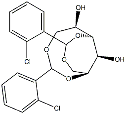 1-O,5-O:3-O,6-O-Bis(2-chlorobenzylidene)-L-glucitol Struktur