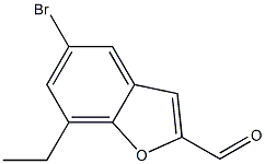 5-Bromo-7-ethylbenzofuran-2-carbaldehyde Struktur