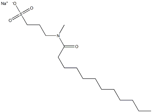 3-(N-Lauroyl-N-methylamino)-1-propanesulfonic acid sodium salt Struktur