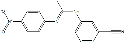 N1-(3-Cyanophenyl)-N2-(4-nitrophenyl)acetamidine Struktur