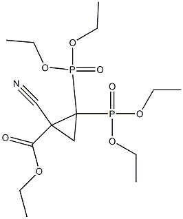 1-Cyano-2,2-bis(diethoxyphosphinyl)cyclopropanecarboxylic acid ethyl ester Struktur