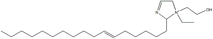 1-Ethyl-2-(6-heptadecenyl)-1-(2-hydroxyethyl)-3-imidazoline-1-ium Struktur