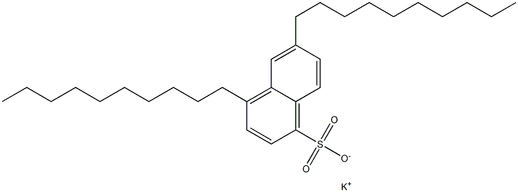 4,6-Didecyl-1-naphthalenesulfonic acid potassium salt Struktur