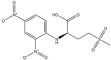 (R)-2-[(2,4-Dinitrophenyl)amino]-4-methylsulfonylbutanoic acid Struktur