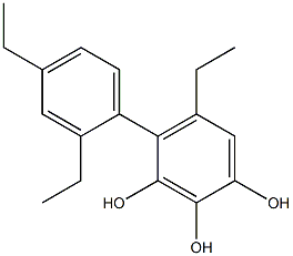 5-Ethyl-4-(2,4-diethylphenyl)benzene-1,2,3-triol Struktur