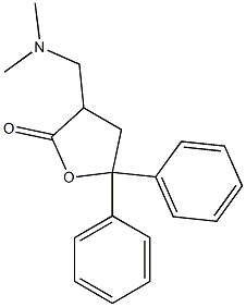 3-(Dimethylaminomethyl)-5,5-diphenyloxolan-2-one Struktur