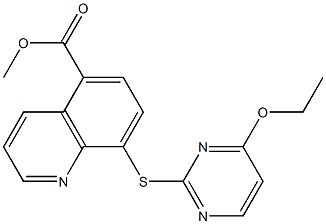 8-[(4-Ethoxypyrimidin-2-yl)thio]quinoline-5-carboxylic acid methyl ester Struktur