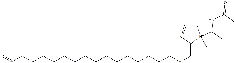 1-[1-(Acetylamino)ethyl]-1-ethyl-2-(18-nonadecenyl)-3-imidazoline-1-ium Struktur