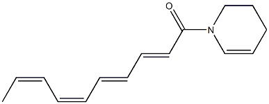 (2E,4E,6Z,8Z)-1-[(1,2,3,4-Tetrahydropyridin)-1-yl]-2,4,6,8-decatetren-1-one Struktur