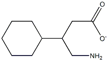 4-Aminio-3-cyclohexylbutyric acid anion Struktur