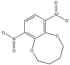 2,3,4,5-Tetrahydro-7,10-dinitro-1,6-benzodioxocin Struktur