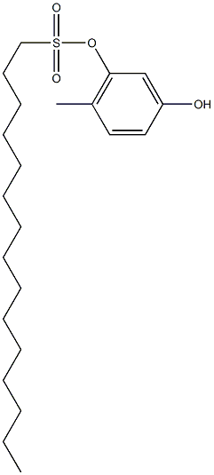 1-Pentadecanesulfonic acid 3-hydroxy-6-methylphenyl ester Struktur