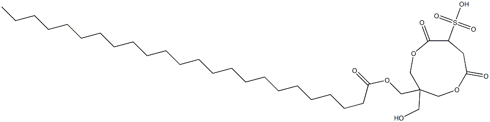 Tetracosanoic acid [1-(hydroxymethyl)-4,7-dioxo-6-sulfo-3,8-dioxacyclononan-1-yl]methyl ester Struktur