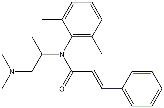 2-Benzylidene-N-[1-methyl-2-(dimethylamino)ethyl]-N-(2,6-dimethylphenyl)acetamide Struktur