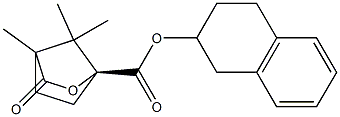 (1S)-4,7,7-Trimethyl-3-oxo-2-oxabicyclo[2.2.1]heptane-1-carboxylic acid tetralin-2-yl ester Struktur