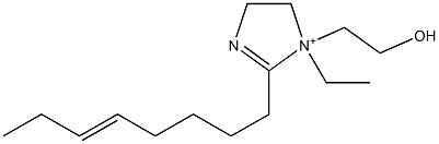 1-Ethyl-1-(2-hydroxyethyl)-2-(5-octenyl)-2-imidazoline-1-ium Struktur