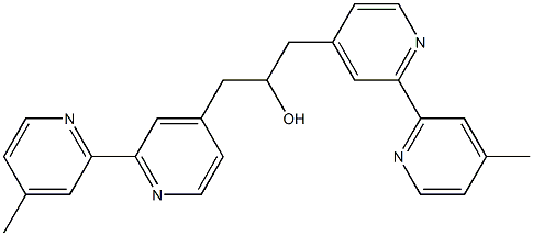 4,4''-(2-Hydroxypropane-1,3-diyl)bis(4'-methyl-2,2'-bipyridine) Struktur