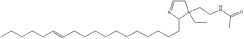 1-[2-(Acetylamino)ethyl]-1-ethyl-2-(12-octadecenyl)-3-imidazoline-1-ium Struktur