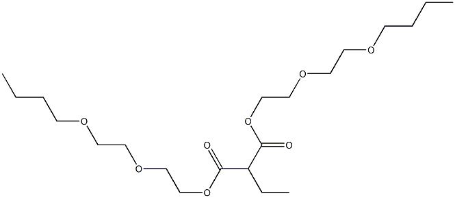 Ethylmalonic acid bis[2-(2-butoxyethoxy)ethyl] ester Struktur