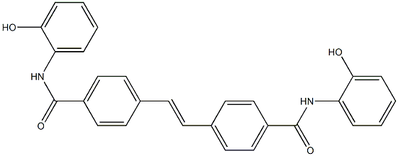 N,N'-Bis(o-hydroxyphenyl)-4,4'-stilbenedicarboxamide Struktur