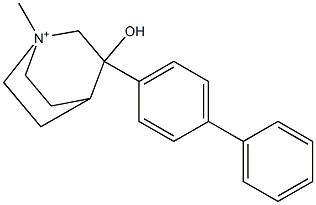 1-Methyl-3-hydroxy-3-(1,1'-biphenyl-4-yl)quinuclidinium Struktur