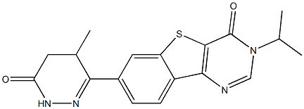 4,5-Dihydro-5-methyl-6-[(3,4-dihydro-3-isopropyl-4-oxo[1]benzothieno[3,2-d]pyrimidin)-7-yl]pyridazin-3(2H)-one Struktur