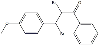 1,2-Dibromo-1-(4-methoxyphenyl)-2-benzoylethane Struktur