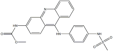 N-[9-[[4-(Methylsulfonylamino)phenyl]amino]acridin-3-yl]carbamic acid methyl ester Struktur