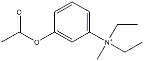 N,N-Diethyl-N-(m-acetoxyphenyl)methanaminium Struktur