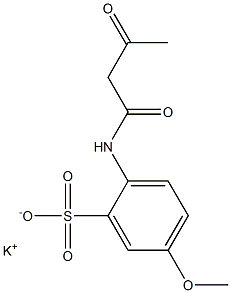 2-(Acetoacetylamino)-5-methoxybenzenesulfonic acid potassium salt Struktur