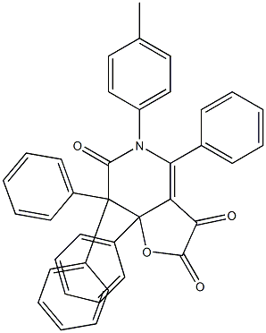 7,7a-Dihydro-5-(4-methylphenyl)-4,7,7,7a-tetraphenylfuro[3,2-c]pyridine-2,3,6(5H)-trione Struktur