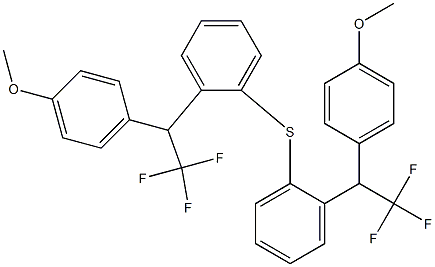 [2,2,2-Trifluoro-1-(4-methoxyphenyl)ethyl]phenyl sulfide Struktur