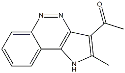 3-Acetyl-2-methyl-1,4,5-triaza-1H-benz[e]indene Struktur