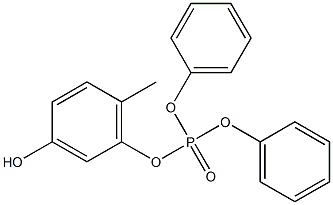 Phosphoric acid (3-hydroxy-6-methylphenyl)diphenyl ester Struktur