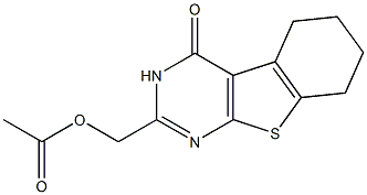 2-(Acetoxymethyl)-5,6,7,8-tetrahydro[1]benzothieno[2,3-d]pyrimidin-4(3H)-one Struktur