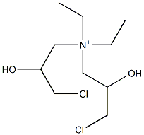 3-Chloro-N-(3-chloro-2-hydroxypropyl)-N,N-diethyl-2-hydroxy-1-propanaminium Struktur