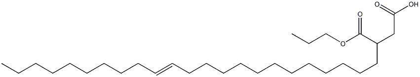 3-(13-Tricosenyl)succinic acid 1-hydrogen 4-propyl ester Struktur