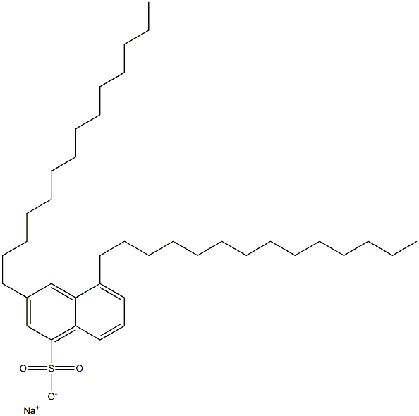 3,5-Ditetradecyl-1-naphthalenesulfonic acid sodium salt Struktur