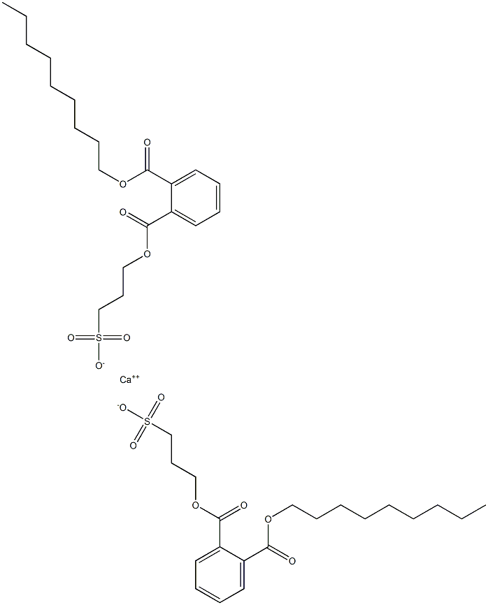 Bis[3-[(2-nonyloxycarbonylphenyl)carbonyloxy]propane-1-sulfonic acid]calcium salt Struktur