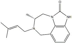 [5R,(-)]-4,5,6,7-Tetrahydro-5-methyl-6-(3-methyl-2-butenyl)imidazo[4,5,1-jk][1,4]benzodiazepine-2(1H)-one Struktur