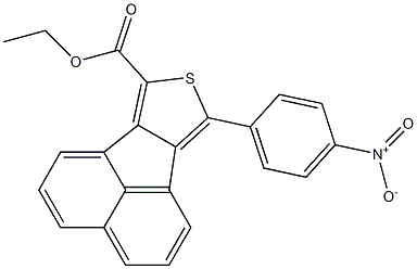 9-(4-Nitrophenyl)acenaphtho[1,2-c]thiophene-7-carboxylic acid ethyl ester Struktur