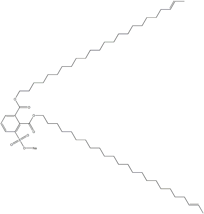 3-(Sodiosulfo)phthalic acid di(22-tetracosenyl) ester Struktur