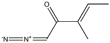 (E)-1-Diazo-3-methyl-3-penten-2-one Struktur