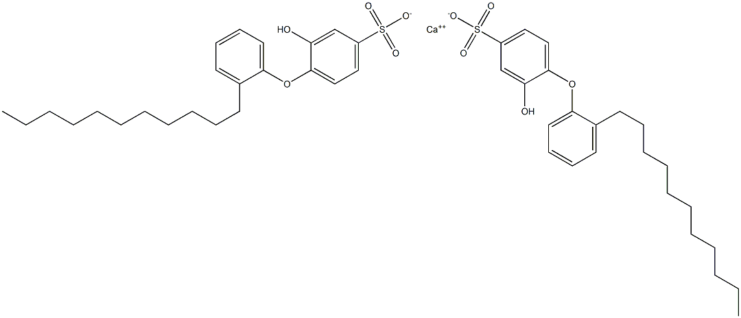 Bis(2-hydroxy-2'-undecyl[oxybisbenzene]-4-sulfonic acid)calcium salt Struktur