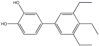 4-(3,4,5-Triethylphenyl)benzene-1,2-diol Struktur