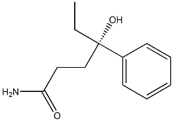 (S)-4-Hydroxy-4-phenylhexanamide Struktur