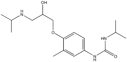 1-Isopropyl-3-[3-methyl-4-[2-hydroxy-3-[isopropylamino]propoxy]phenyl]urea Struktur