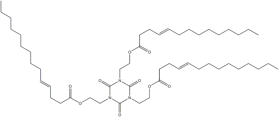 1,3,5-Tris[2-(4-tetradecenoyloxy)ethyl]hexahydro-1,3,5-triazine-2,4,6-trione Struktur