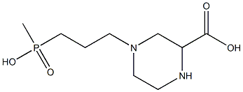 3-[3-Carboxy-1-piperazinyl]propyl(methyl)phosphinic acid Struktur