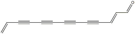 (E)-2,12-Tridecadiene-4,6,8,10-tetraynal Struktur